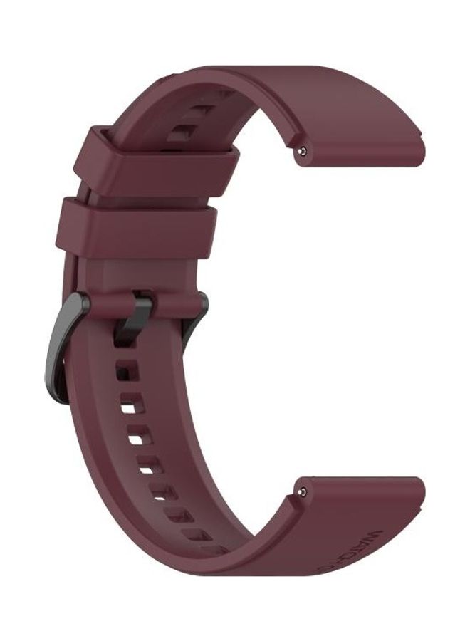 NIBEMINENT Silicone Replacement Strap Watchband For Huawei Watch GT2 Pro Wine Red - Image 3