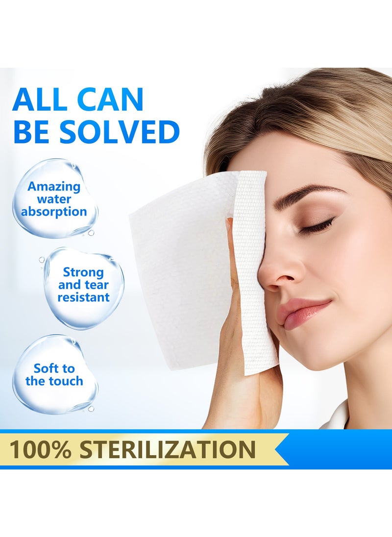 ANTIER CA Quality natural face towel Disposable face towel Disposable skin care towel，Soft absorbent face towel，cotton free towel for cleaning, skin care and makeup remover, dry and wet wipes, 6 Pack*80 Count  - Image 2