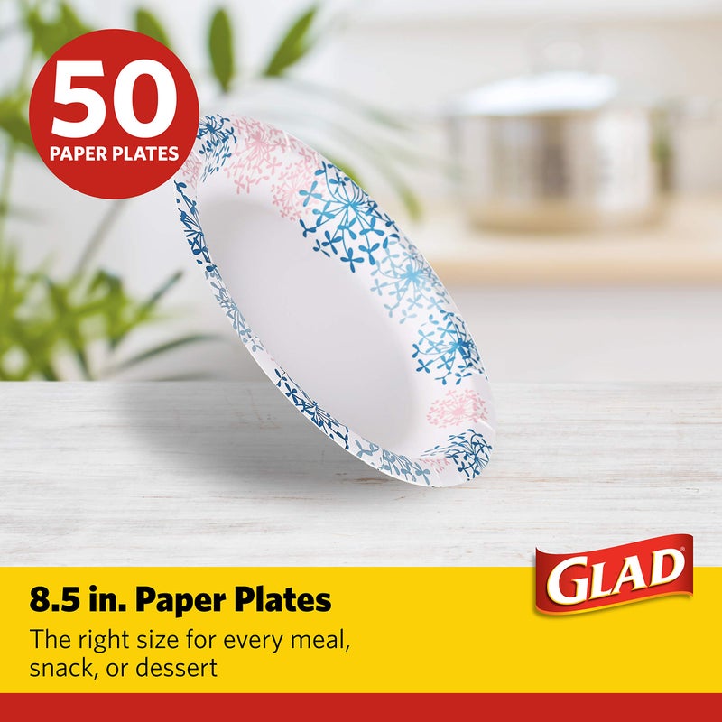 Glad Round Disposable Paper Plates for All Occasions | New & Improved Quality - Image 2