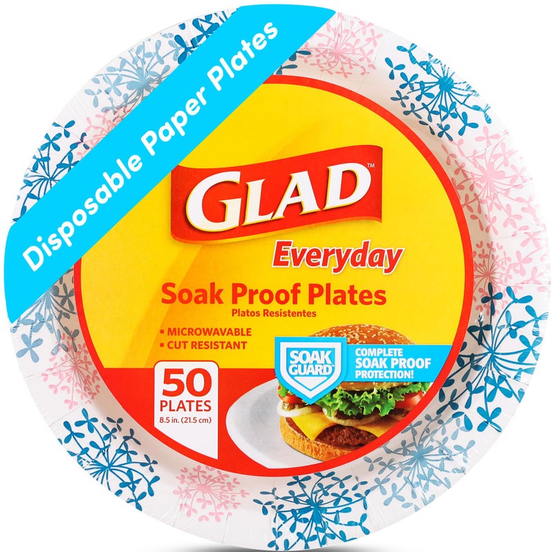 Glad Round Disposable Paper Plates for All Occasions | New & Improved Quality - Image 1