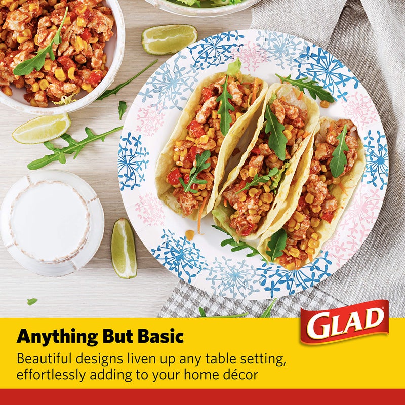 Glad Round Disposable Paper Plates for All Occasions | New & Improved Quality - Image 4