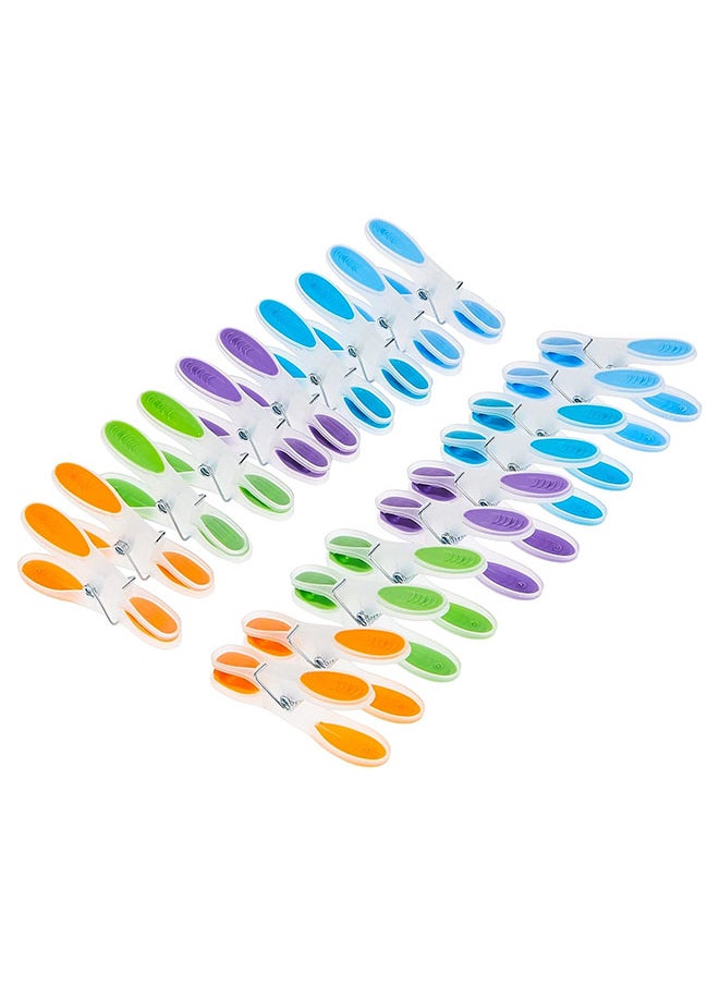 Vileda - Vileda Soft Pegs Clothespin, Soft Grip, Weather Resistant- (Multiple Colours) - Image 1