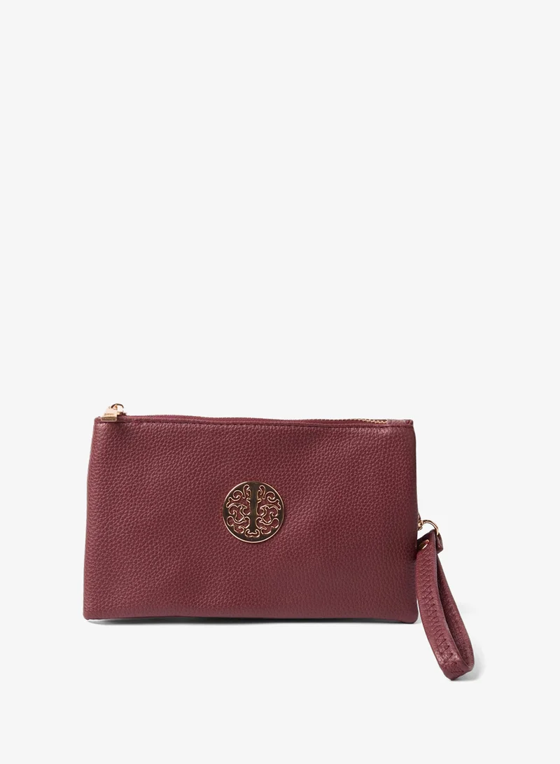 بلو فانيلا Detailed Zip Up Purse
