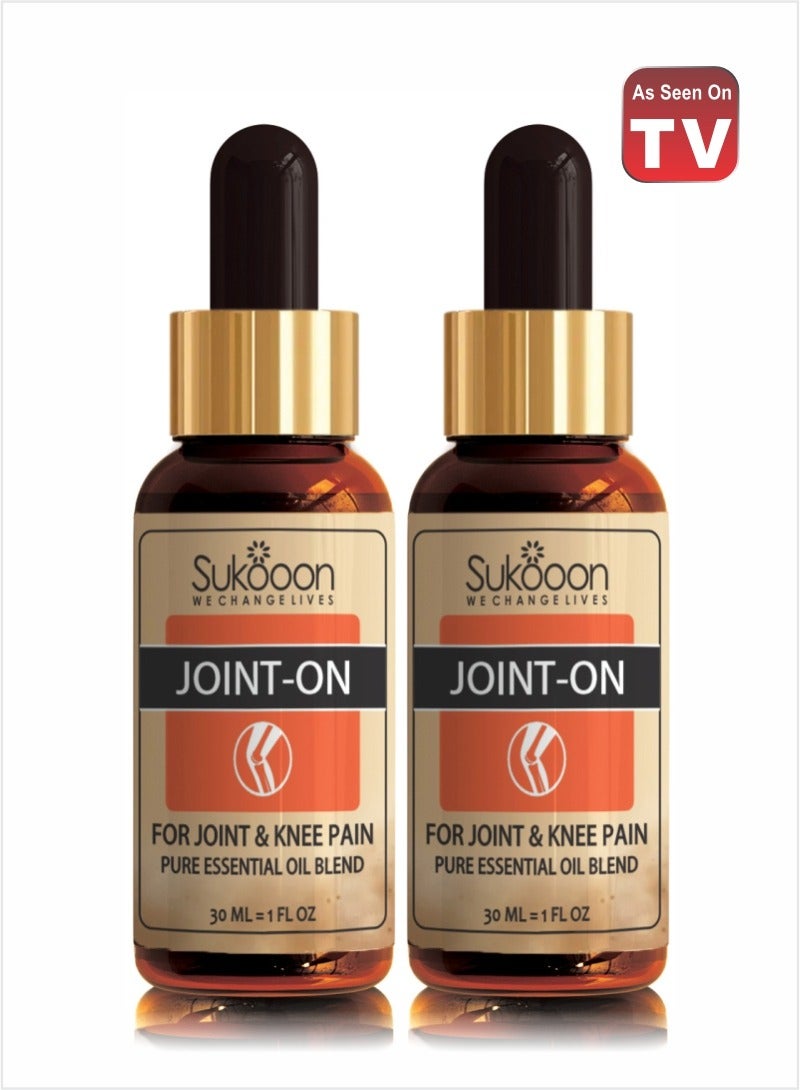 AS SEEN ON TV Joint On Therapy Oil – Soothing Relief for Joint Stiffness, Knee Aches, & Back Pain (30ml) Pack Of 2