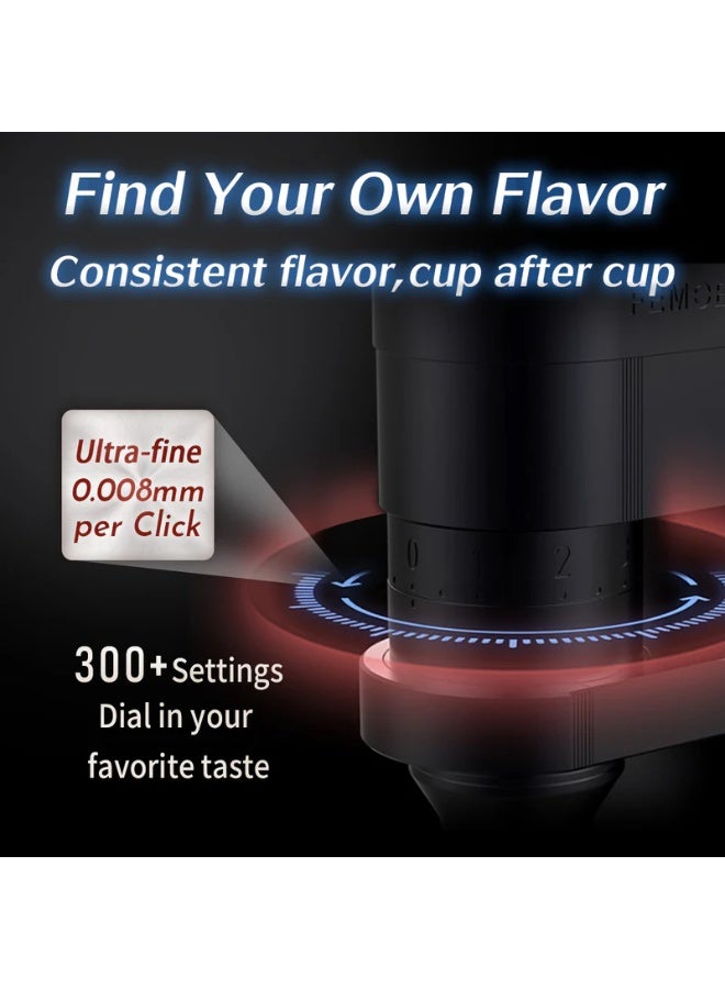 Femobook A68 Electric Coffee Grinder Champagne Gold, 68mm Conical Burr Espresso & Filter Grinder with Stepless Precision Adjustment - Image 5
