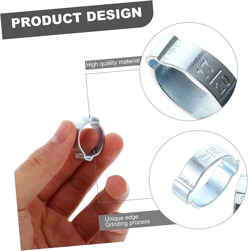 70 Pcs Carbon Steel Double Ear Hose Clamps For Appliance Lines Sealing - Image 3