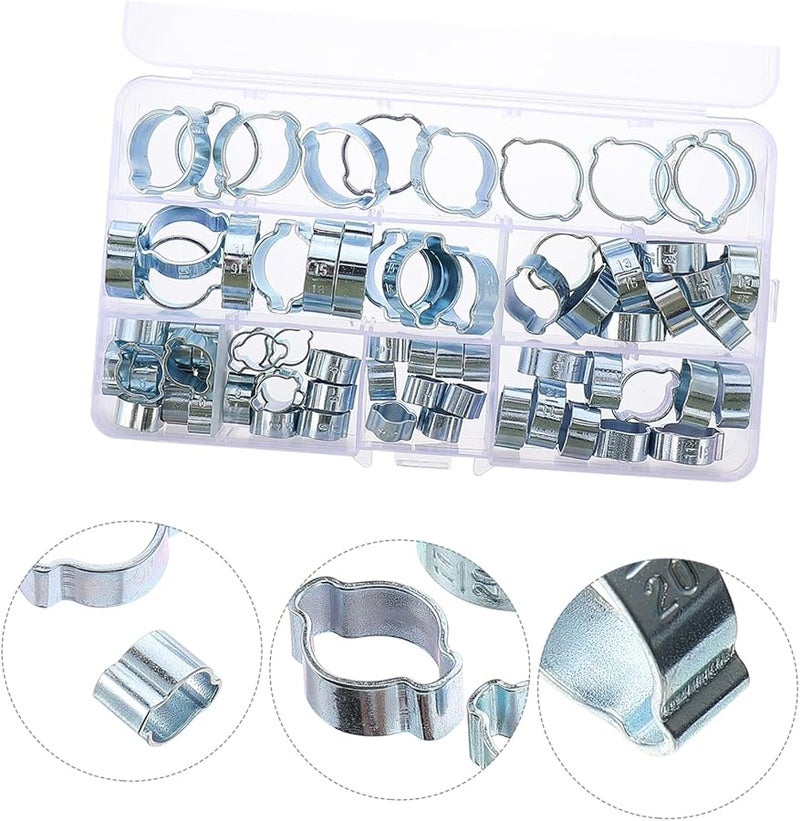 70 Pcs Carbon Steel Double Ear Hose Clamps For Appliance Lines Sealing - Image 4
