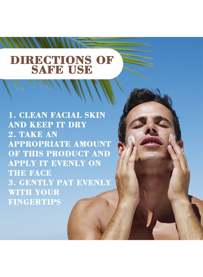 إيست مون واقي من الشمس للرجال SPF50 ، كريم واقي من الشمس مرطب وغير لزج ، مضاد للأكسدة يقلل من تلف الجلد للرجال ، كريم عازل واقي من الشمس حماية فعالة من الأشعة فوق البنفسجية 50 جرام - Image 4