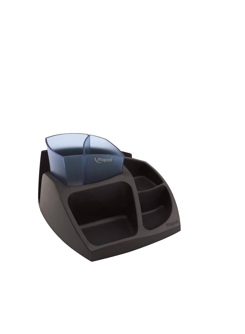 Compact Office Desk Organiser Black