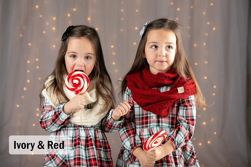 Funky Junque Kids Winter Scarf – Toddler Girl Neck Warmer, Baby Infinity Scarf, Warm Balaclava for Kids, Soft Girls Scarves - Image 5