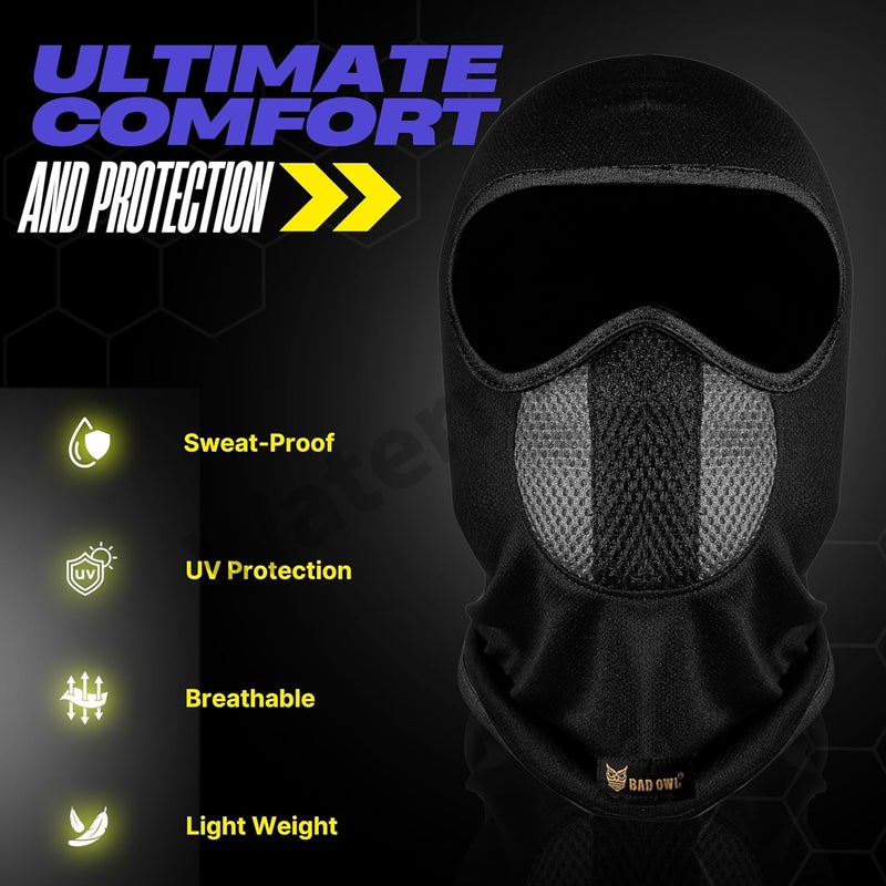 BADOWL Full Face Balaclava for Men & Women - UV Protection, Breathable & Stretchable Fabric, Lightweight & Comfortable, Perfect for Biking, Cycling & Outdoors - Image 4