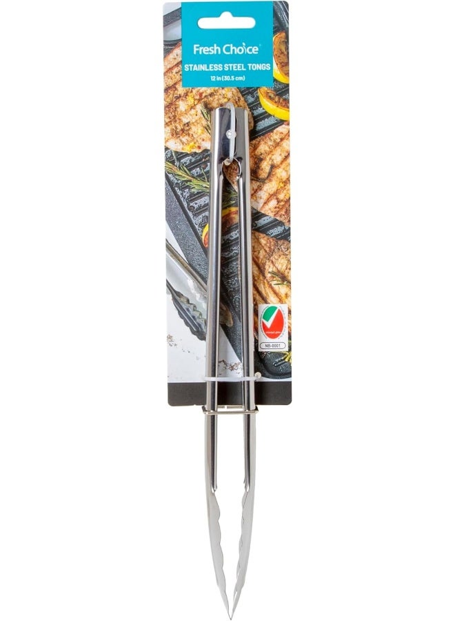 fresh choice ملقط ستانلس ستيل فريش تشويس 12" (30.5 سم) - Image 1