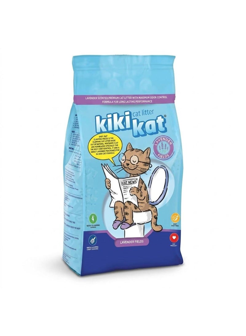 KIKI KAT Lavender Scented Cat Litter, 10 L
