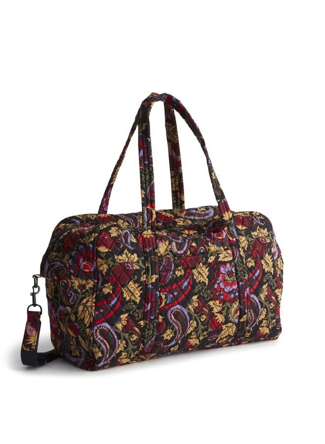 Vera Bradley حقيبة نسائية من القطن ميرامار لرحلات نهاية الأسبوع، حديقة منتصف الليل بنقشة بايزيلي، مقاس واحد - Image 1
