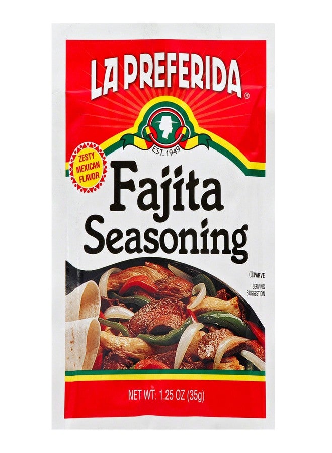 La Preferida Fajita Seasoning Mix (Bold Tex-Mex Spice Blend) for Chicken, Veggies & Steak – No MSG, No Artificial Flavors or Preservatives, 1.25oz. (Pack of 6) - Image 1