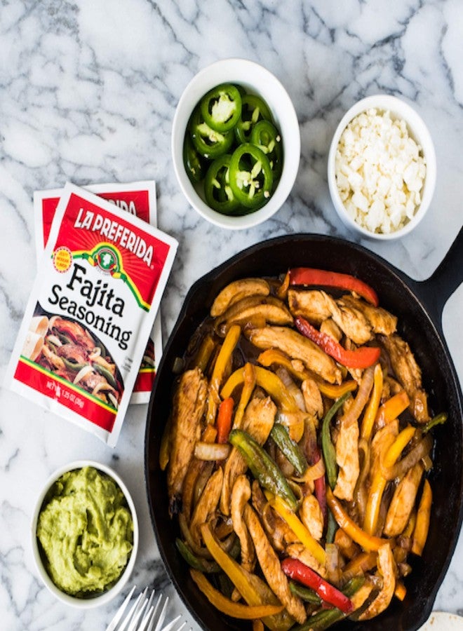 La Preferida Fajita Seasoning Mix (Bold Tex-Mex Spice Blend) for Chicken, Veggies & Steak – No MSG, No Artificial Flavors or Preservatives, 1.25oz. (Pack of 6) - Image 3