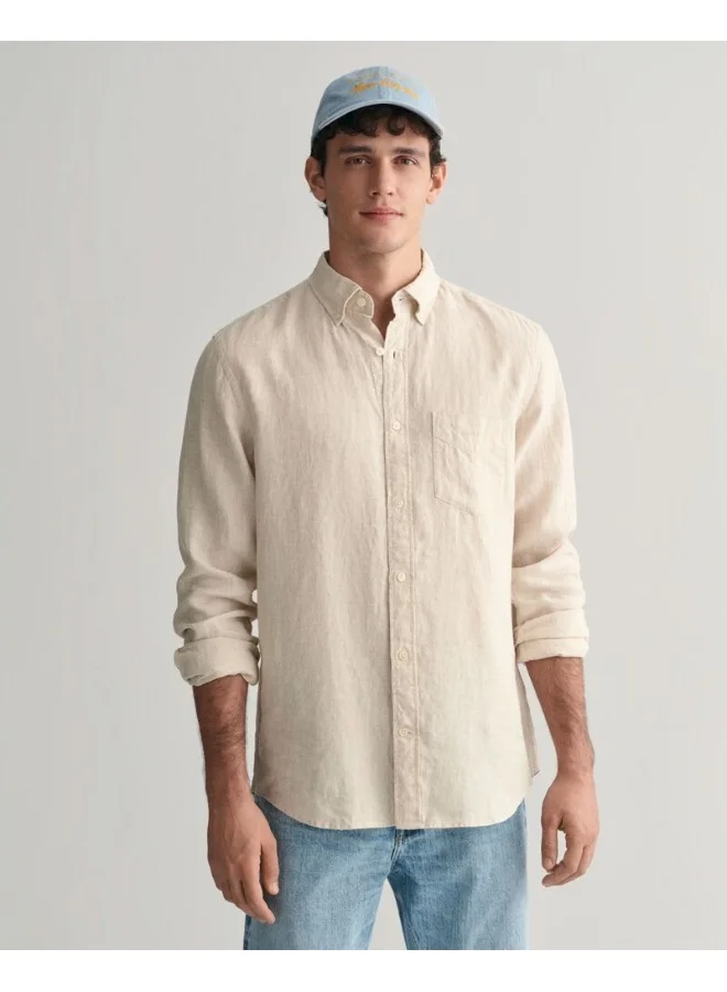 غانت Gant Regular Fit Houndstooth Linen Shirt