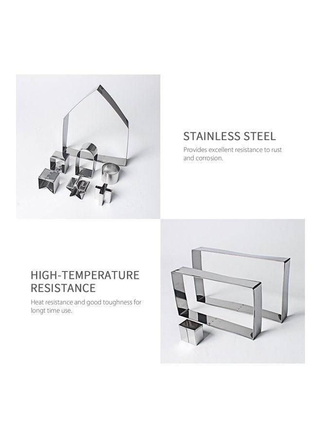 NIBEMINENT 10 Pieces Gingerbread House Pastry silver 25.00 x 3.00 18.20cm - Image 4