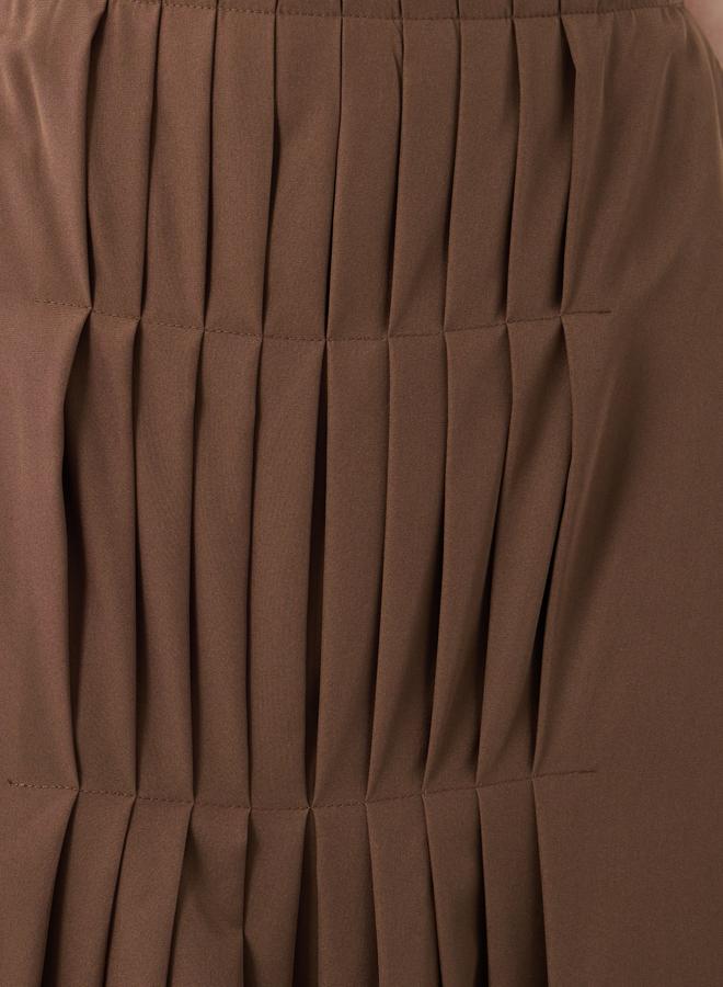Take Two Solid Front Pleated Detail Maxi Skirts - Image 3