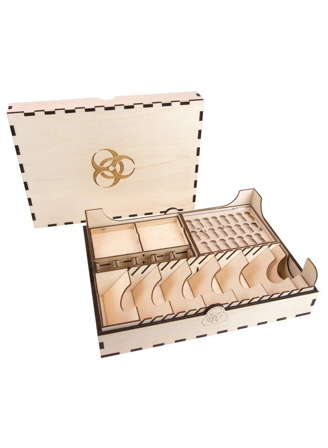 The Broken Token Pandemic Compatible Biohazard Containment Unit - Wooden Storage Box with Multiple Trays and Dividers - Image 5