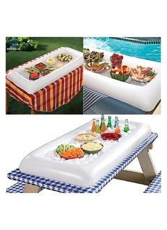 Adventure Lab Inflatable Serving Bar with Drain Plug - Salad, Ice, Food and Drink Tray for BBQ, Picnic, Pool Party, Buffet and Luau Cooler  - Image 2