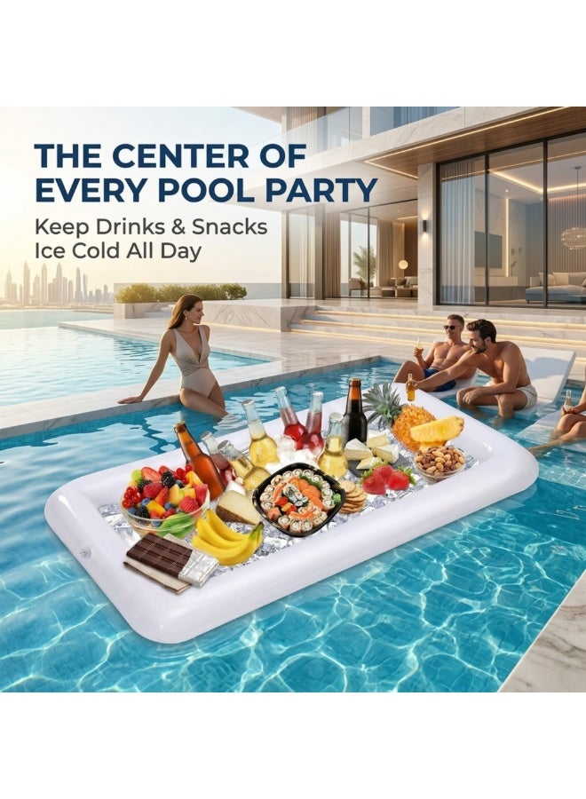 Adventure Lab Inflatable Serving Bar with Drain Plug | Large Ice Buffet Cooler Tray for Food & Drinks, Portable Salad Bar for BBQ, Picnic, Luau, Pool Party, Beach & Outdoor Events - Image 2