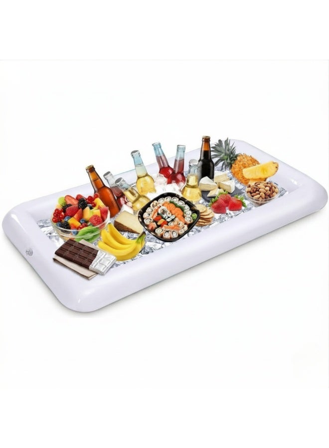 Adventure Lab Inflatable Serving Bar with Drain Plug | Large Ice Buffet Cooler Tray for Food & Drinks, Portable Salad Bar for BBQ, Picnic, Luau, Pool Party, Beach & Outdoor Events - Image 1