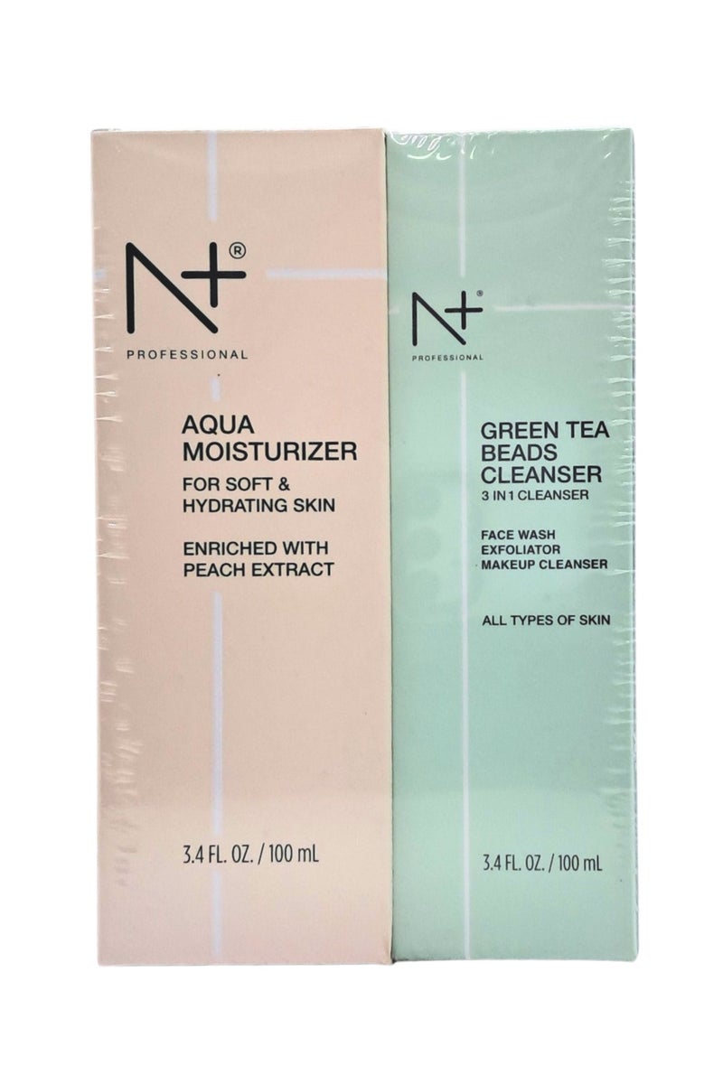 N+ Professional N+ Aqua Moist+ Green Tea Beads Cleanser Combo