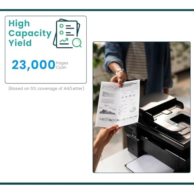 657X TONER CARTRIDGE CYAN CF471X (1-PACK) REPLACEMENT FOR HP 657X TONER CF471X REMANUFACTURED FOR COLOR ENTERPRISE MFP M681F M681DH M681 FLOW MFP M681Z M682Z LASER PRINTER 657 TONER, 1 CYAN - Image 2