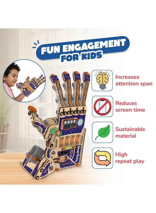 Smartivity Smartivity DIY Robotic Mechanical Hand STEM Toy for Kids 8-9-10-11-12-13-14 Years Old | 2024 Parents Choice Award Winner I Birthday Gift for Boys & Girls | Engineering Kit for 8-14 Years Old  - Image 3