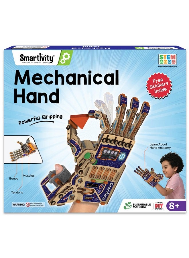 Smartivity Smartivity DIY Robotic Mechanical Hand STEM Toy for Kids 8-9-10-11-12-13-14 Years Old | 2024 Parents Choice Award Winner I Birthday Gift for Boys & Girls | Engineering Kit for 8-14 Years Old  - Image 1