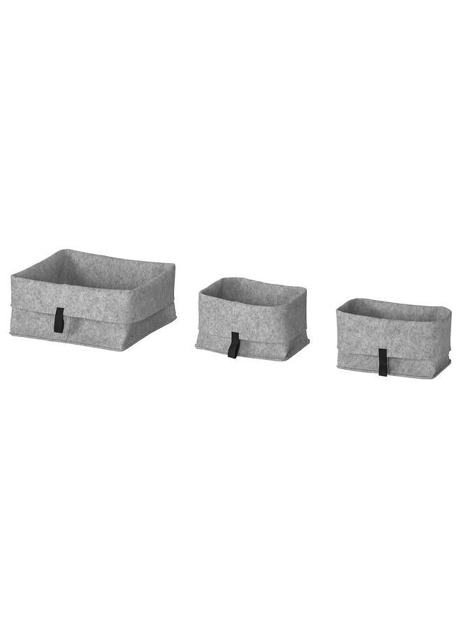 Zaboon Basket, set of 3, grey - Image 1