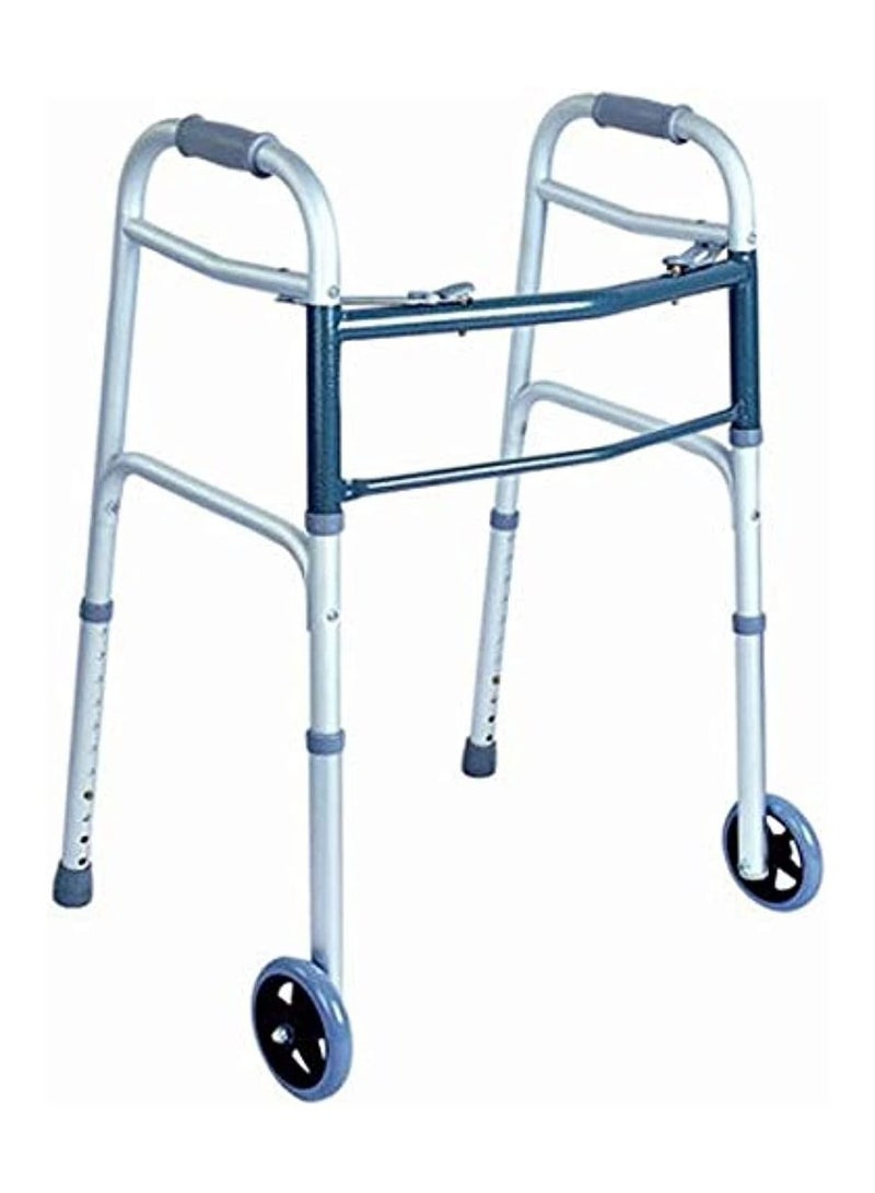 Folding Walker With Wheels And Adjustable Height