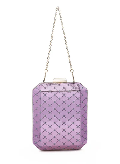 London Rag Metallic Cut Out Clutch Bag