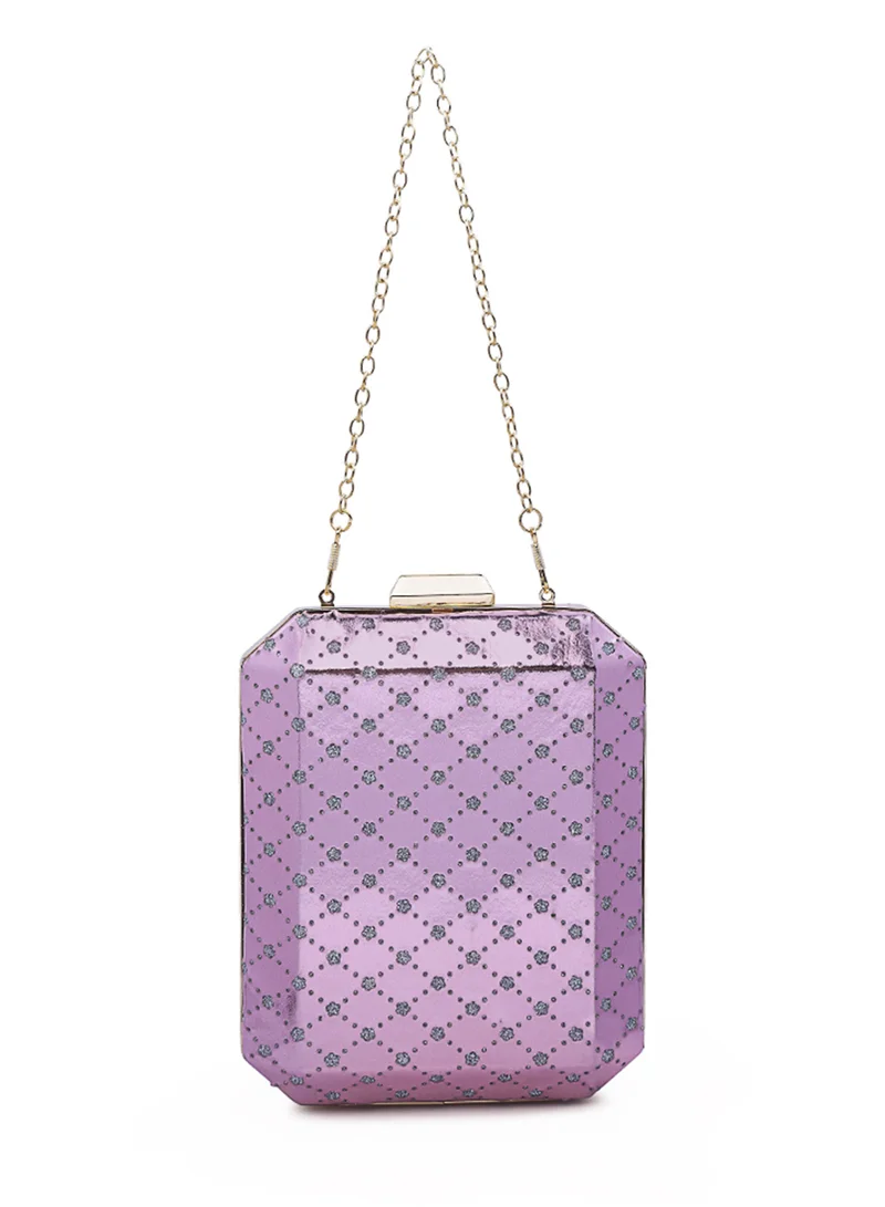 London Rag Metallic Cut Out Clutch Bag