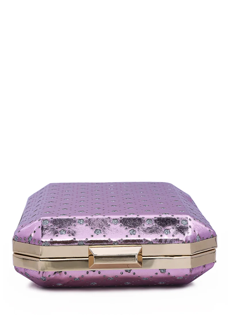 London Rag Metallic Cut Out Clutch Bag