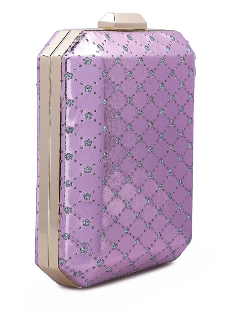 London Rag Metallic Cut Out Clutch Bag
