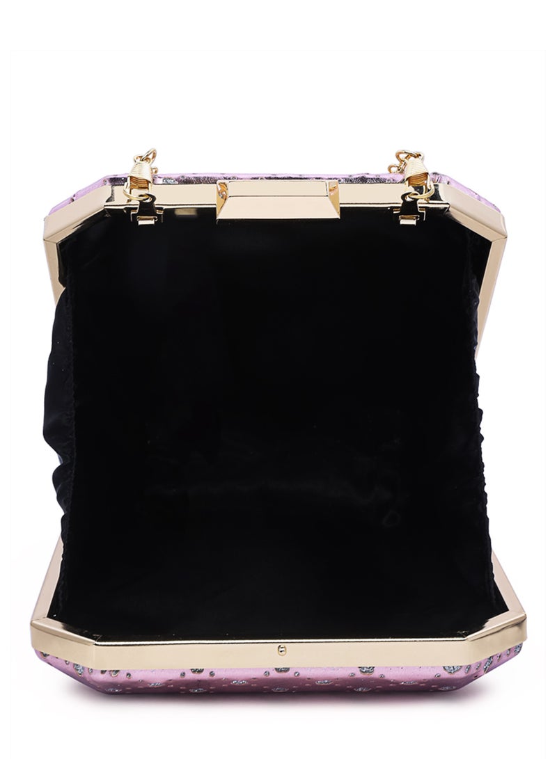 لندن راج حقيبة كلاتش معدنية مقطوعة - Image 5