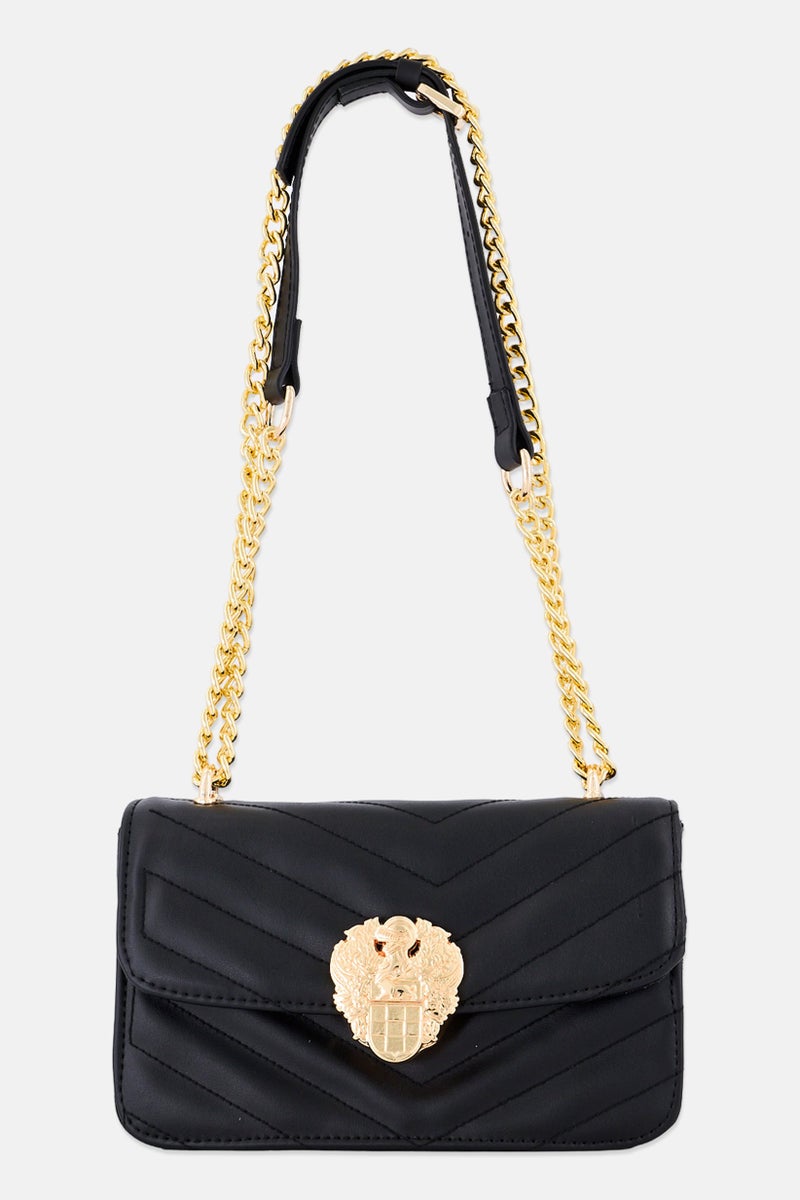VINCE CAMUTO Women Brand Logo Shoulder Bag, Black  - Image 1