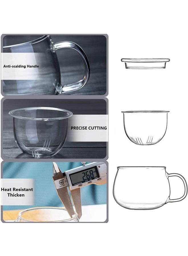 Garlo Glass Tea Mug with Infuser and Lid, 400ml Large Teacup with Borosilicate Glass Infuser, Thick & Durable Tea Cup for Loose Leaf Tea.  - Image 4