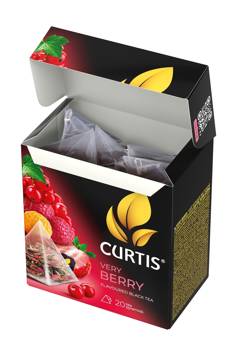CURTIS Very Berry Ceylon Black Tea Blended With Wild Berries 20 Pyramid Tea Bags  - Image 5