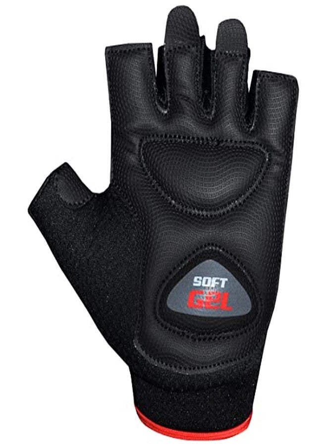 BABBLER Prism BG-215 Grey Large PU Weightlifting Gym Gloves for Men & Women - Image 4