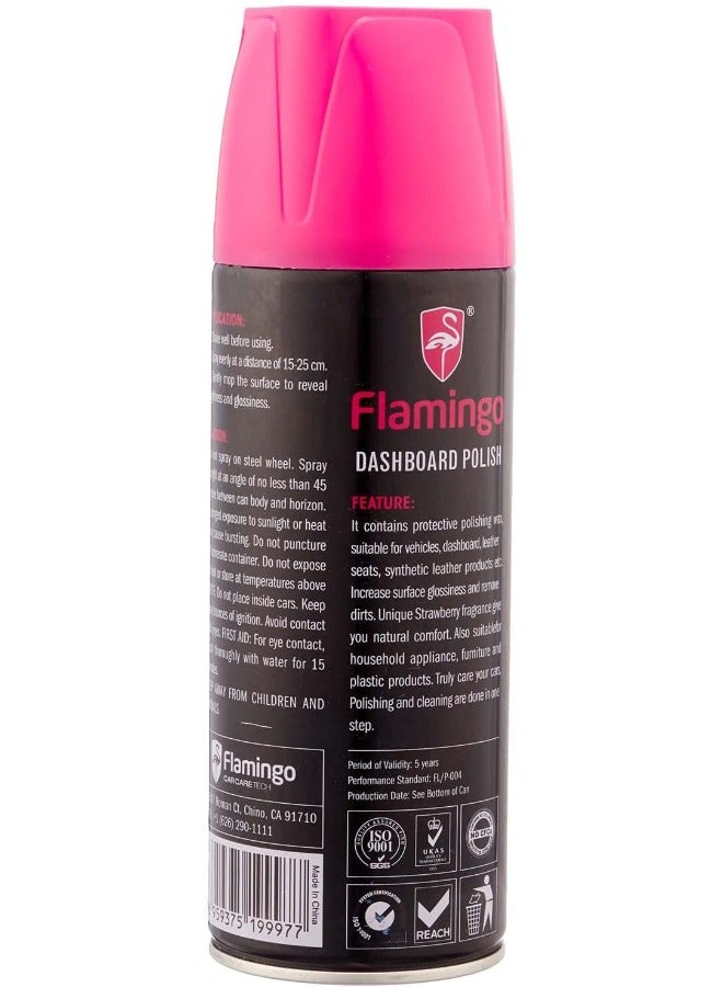 Flamingo "Dashboard Polish With Strawberry Scent 450 ML  " - Image 2
