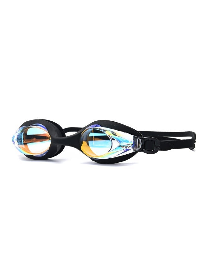 Dolphin 5016 Anti-Fog & UV Swimming Goggles for Adults Mirrored Lenses Silicone Straps With Box & Earplugs, Black - Image 2