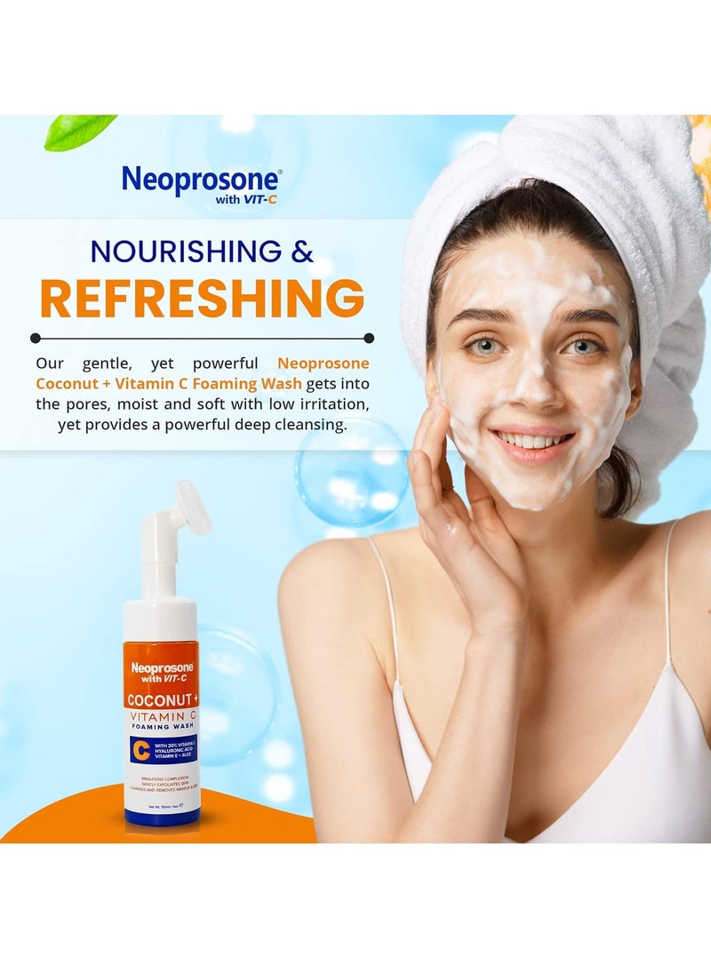 Neoprosone, Skin Brightening Foaming Face Wash - 5 fl oz / 150 ml - Acne Face Wash, Gentle Facial Cleanser, for Oily, Sensitive, Normal Skin, with Aloe Vera Coconut Oil - pzsku/Z0E210B5BFCEFB79F1530Z/45/_/1740232180/d25ba65e-4150-4ec1-8959-ce87454be5f4