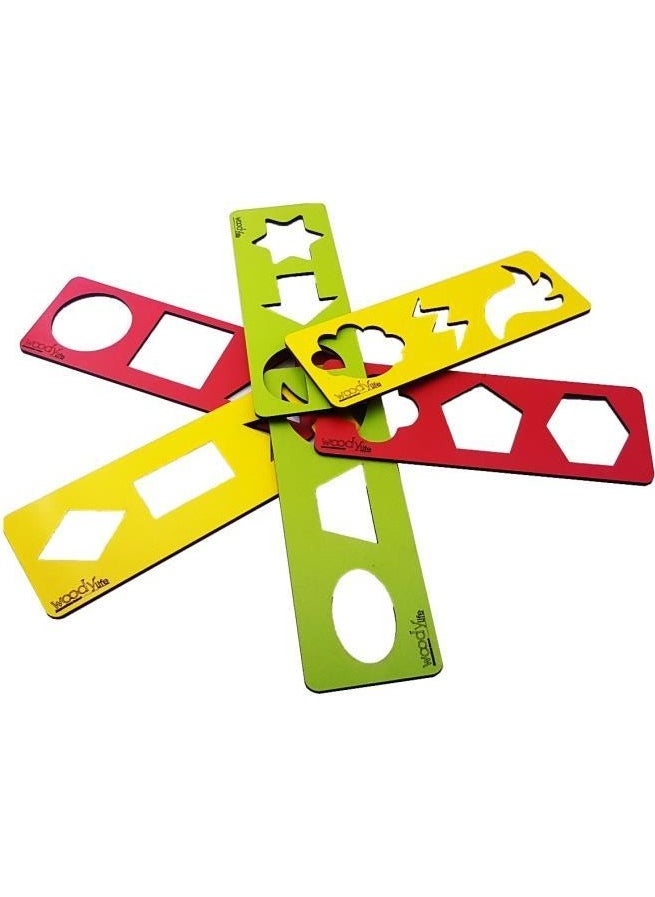 Woody Life Woodylife I'm Learning to Draw Geometric Shapes Colorful Fun Shapes That Develop Hand Muscles Children's Toy  - Image 3