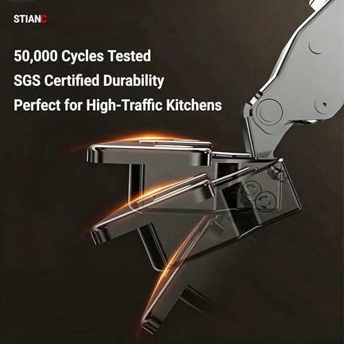 STIANC 50 Pack 1 1/2" Overlay 3D Soft Close Hinges for Face Frame Kitchen Cabinet, 3 Way Adjustability, Quiet Self-Closing Door, 105 Degree - Image 5