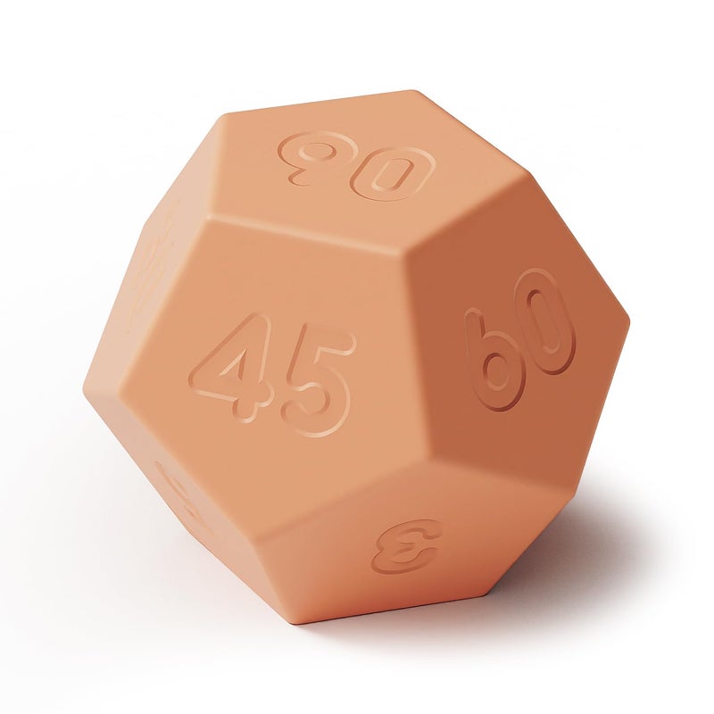mooas Dodecagon Time Ball Rechargeable Mini Timer Sand Peach 11 Preset Times Desk Productivity Workout Timer SoundVibrateMute Easy to Use