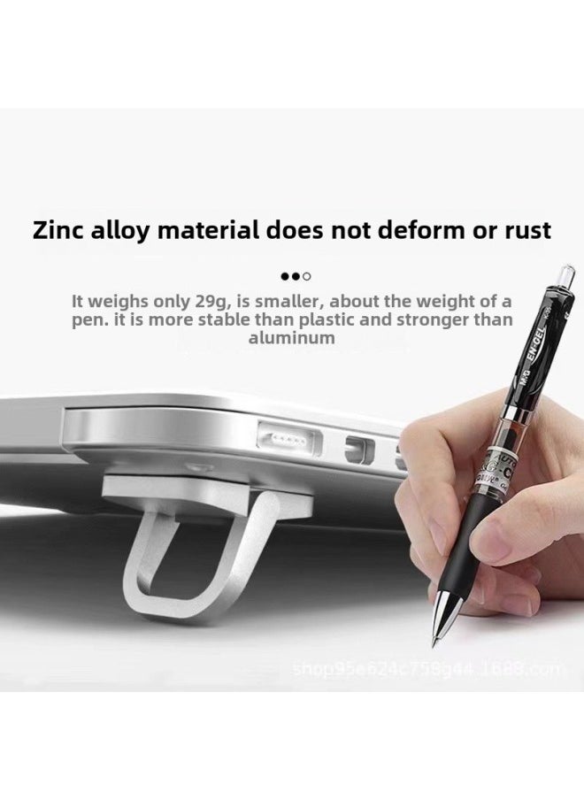 Generic - Laptop Stand Invisible Paste Bracket Folding Storage Portable Elevated Rack Keyboard Foot Pad Support Rack-Color:Double Gear Silver Abs Material - Image 1