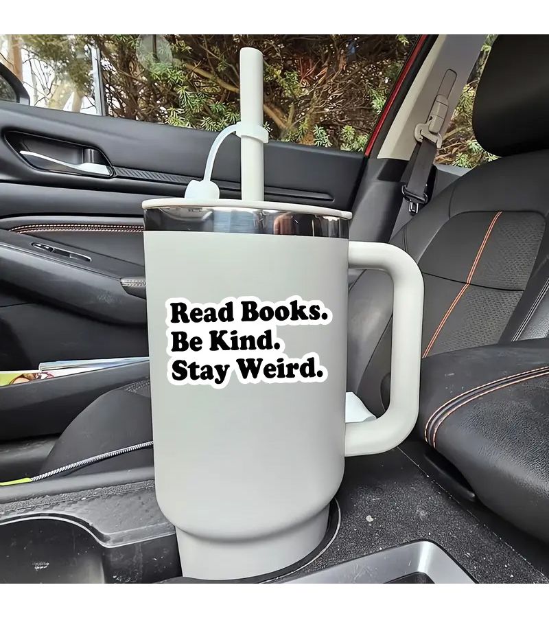 1Pc Cute Sticker Vinyl Decal Book Quote Vinyl Laptop Tumbler Water Bottle Gift - Image 5